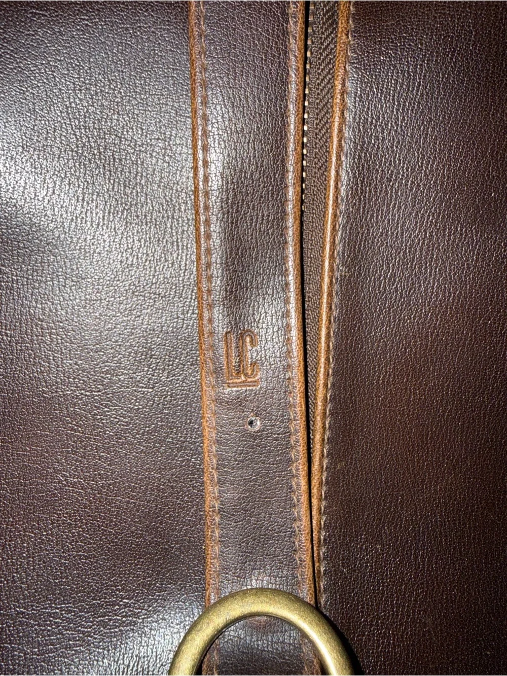Liz Claiborne brown leather sling back bag